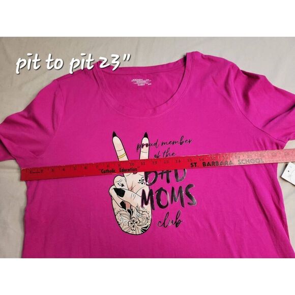 Bad Mom's top pink large tshirt #momlife - Picture 2 of 5
